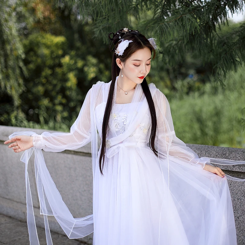 Truyền Thống Cổ Hanfu Vũ Trang Phục Nữ Dân Gian Công Chúa Hanfu Đầm Phương Đông Cosplay Đầm Giai Đoạn Cổ Tích Dancewer SL5107