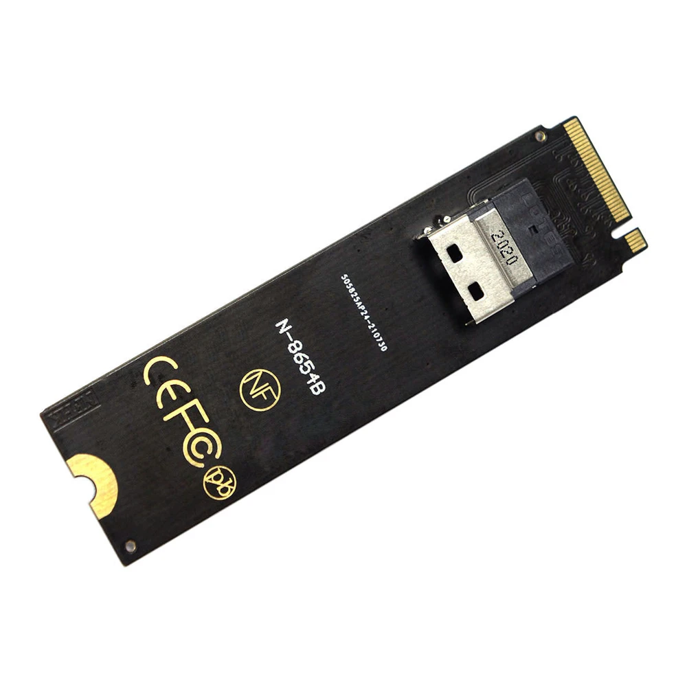 

NGFF M-Key NVME to U.2 U2 Kit SFF-8639 to SFF-8654 Slimline SAS PCIe SSD Adapter for
