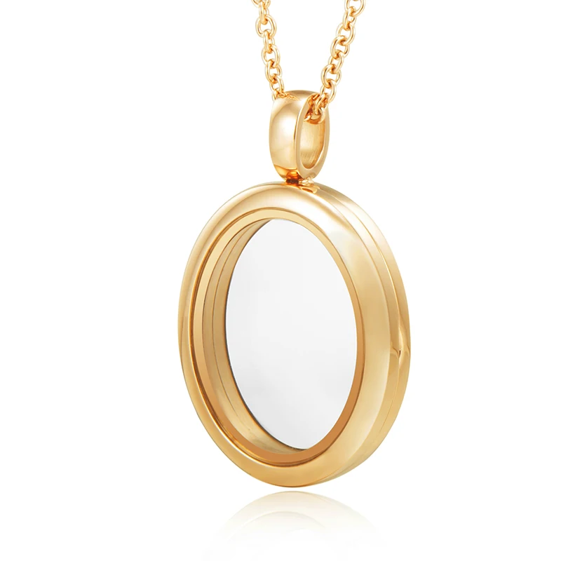 oval vidro locket pingente flutuante living memory aco inoxidavel 01