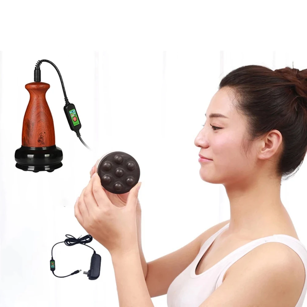 

Hot Stone Electric Gua Sha Massager Natural Stone Needle Scraping device Back Neck Face Massage Relax Muscles Body Dredge Spa