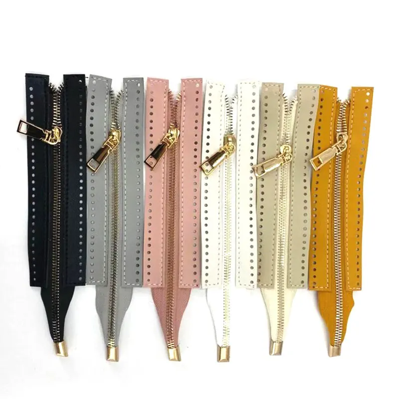 18CM Diy Zipper For Woven Bag Hardware PU Leather Zipper Accessories Clothes Woven Bag Sewing Accessories Metal Zipper Wholesale