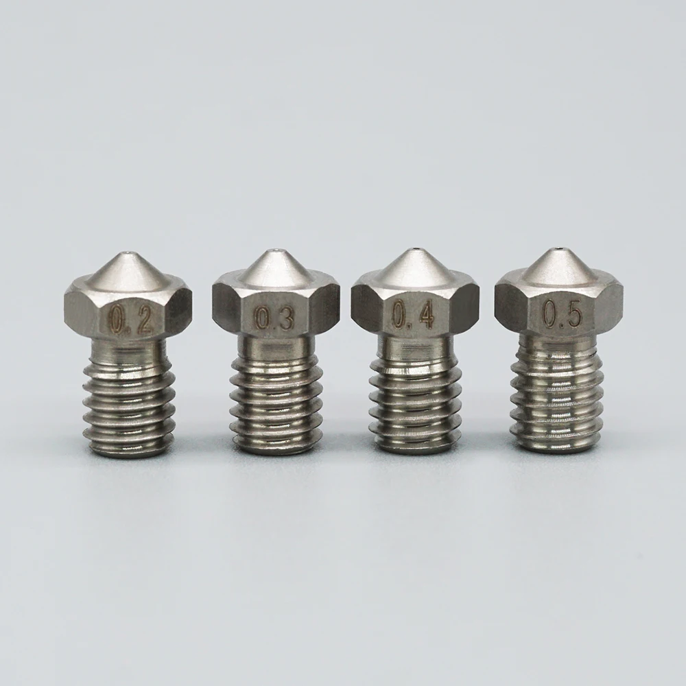 Stainless Steel 3D Printer E3D v6 nozzle Accessories Hot End v5 J-hend Parts 1.75mm Filament 0.2 0.3 0.4 0.5mm Nozzle