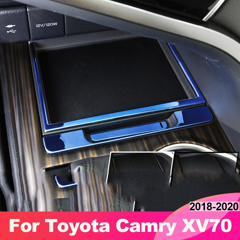 Car Central Control Storage Plate Panel Trim Cover for Toyota Camry 70 V70 Xv70 2018 2019 2020 2021 Trd Accessories Atuo