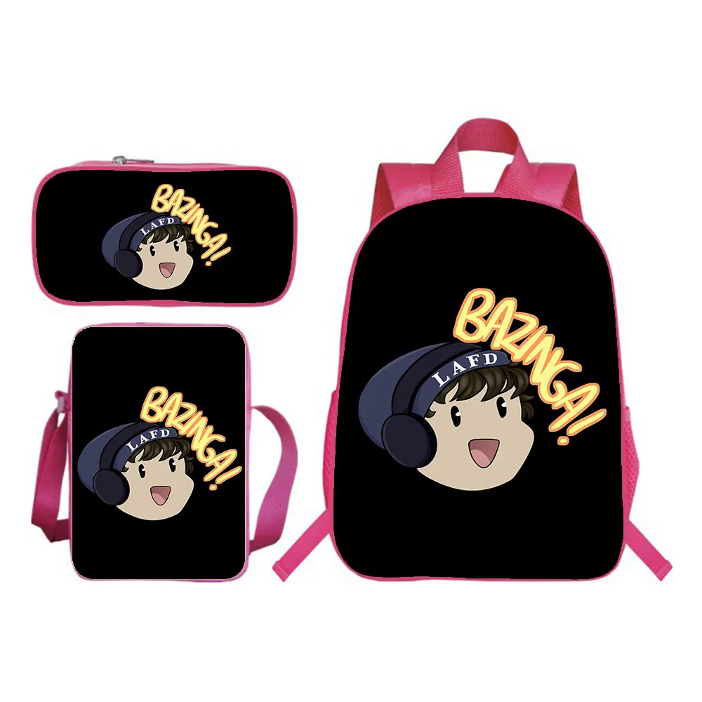 Quackity my beloved Backpack 3pcs Set(backpack+shouder Bag+pen Bag) Boy Girl School Bag Teens Bookbag Rucksack Fashion Gift