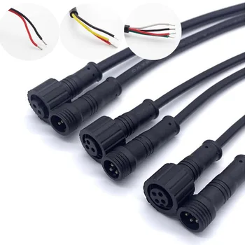 1 çift 2Pin 3Pin 4Pin IP65 m8 DC bağlantı kablosu su geçirmez ire fiş LED ışık şeritler için erkek kadın adaptör jak 15mm 20CM