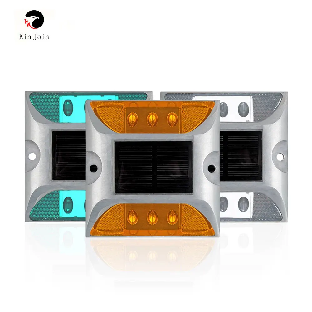 Aluminum Waterproof LED Solar Powered Road Stud Light road Reflective Ground Light Warning Light House Garden Corridor Fig Aime