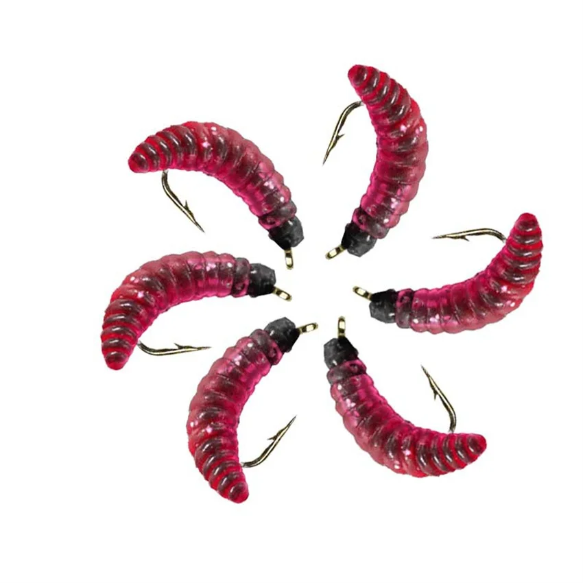 3 Stück Messingperlenkopf, schnell sinkende Nymphenmaden, Käferwurm, Fliegen, Forelle, Fliegenfischen, Köder – Detail 10