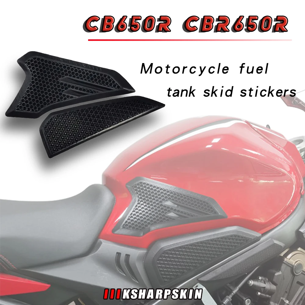 

3D Motorcycle Fuel tank Anti-skid Decal Body Tank Side Anti-slip decoration Stickers cb 650r cbr 650r For Honda CB650R CBR650R