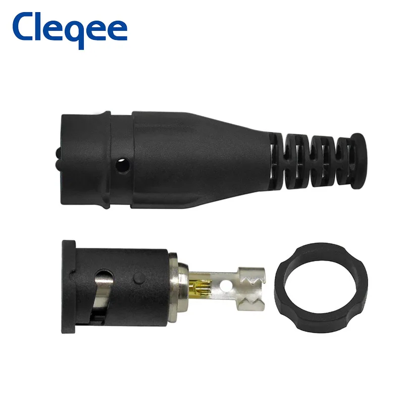 Cleqee P7001 4PCS BNC connettore maschio a spina guscio protettivo adattatori per giunti a saldare placcati in oro