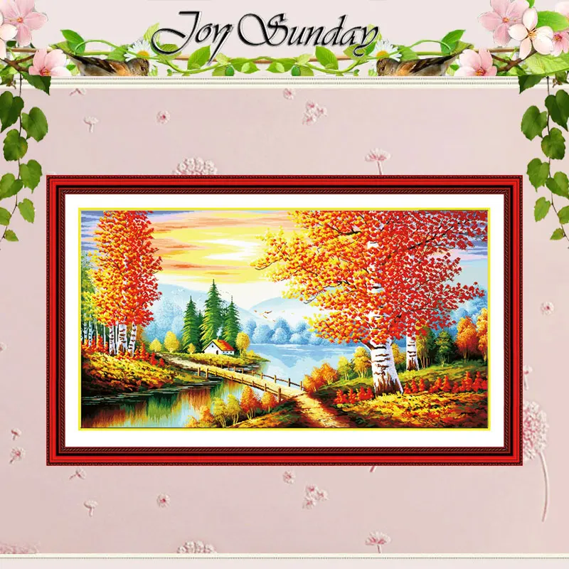 

Good Splendid Scenery Patterns Counted Cross Stitch 11CT 14CT Cross Stitch Set DIY DMC Cross-stitch Kits Embroidery Needlework