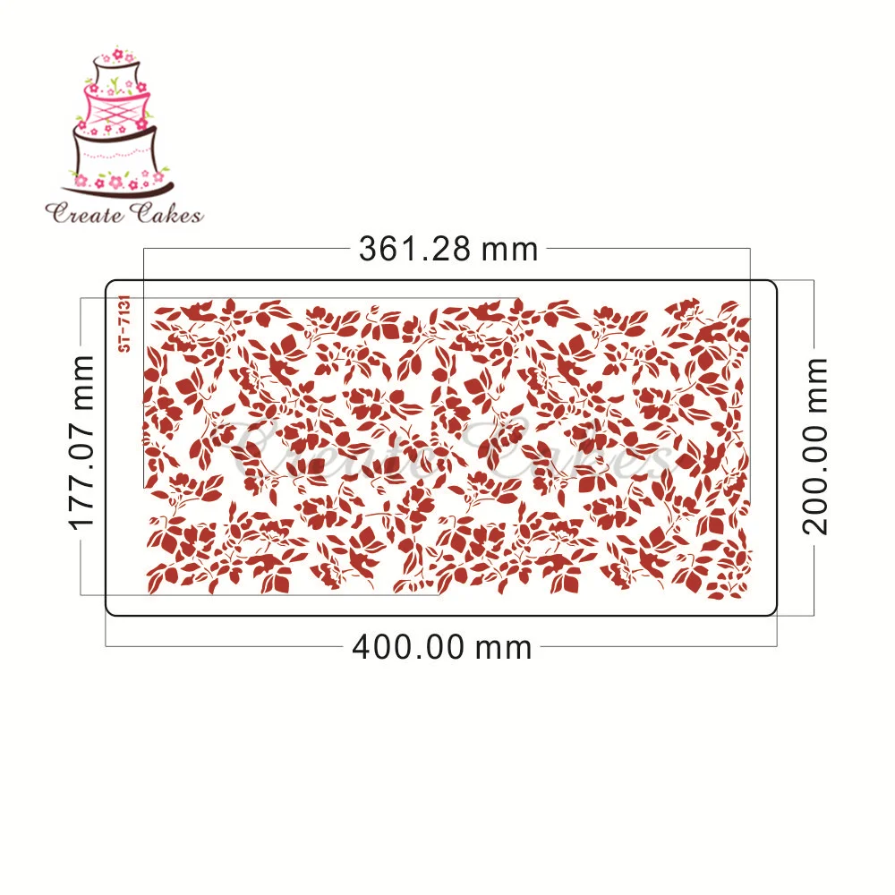 Plant Leaves Cake Stencil Wedding Cake Lace Side Plastic Stencil Cake Side Lace Stencil DIY Drawing Shape Cake Decorating Tool