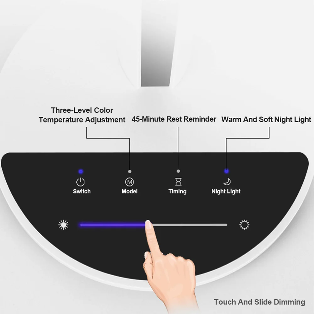Home Indoor Lighting Led Eye Protection Students Learning Children'S Desk Bedside US Plug-In Country AA Level 20W Desk Lamp