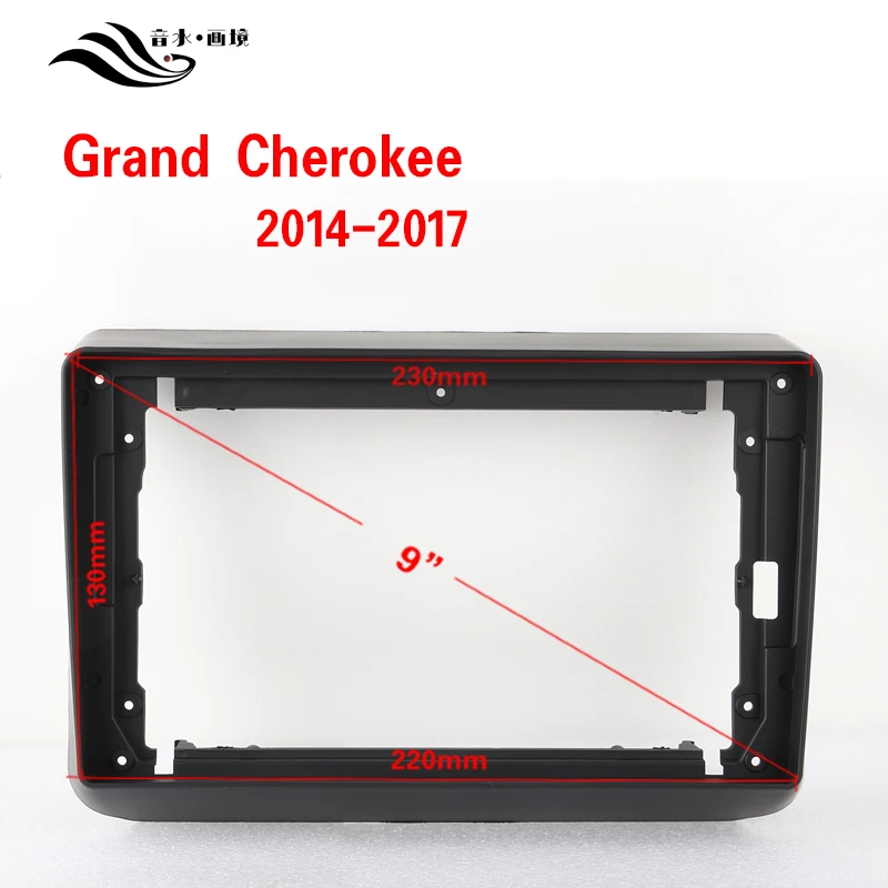 Double Din Black ABS Trim Fascia Frame For Jeep Grand Cherokee Refit 9