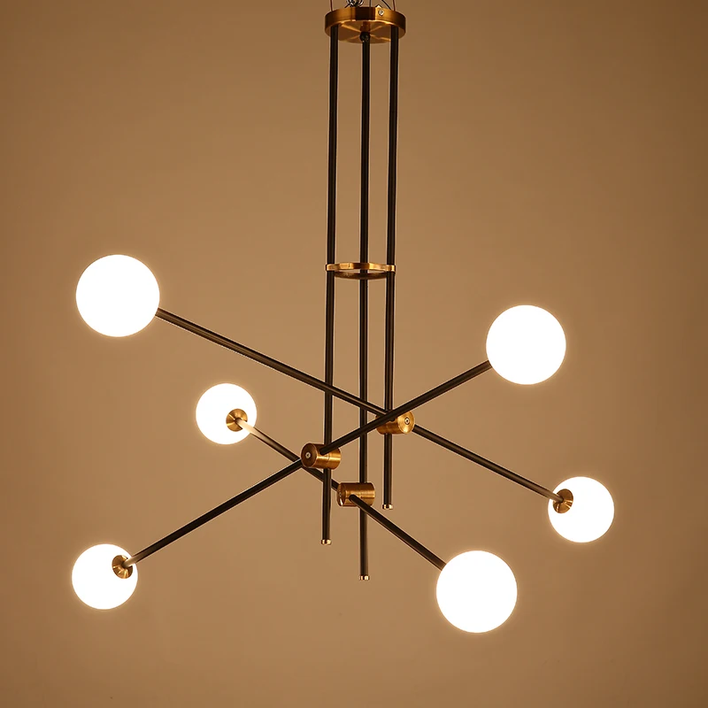 lustre de linha geometrica nordica iluminacao criativa feijao magico dourado preto minimalista vidro circular decoracao de casa 01