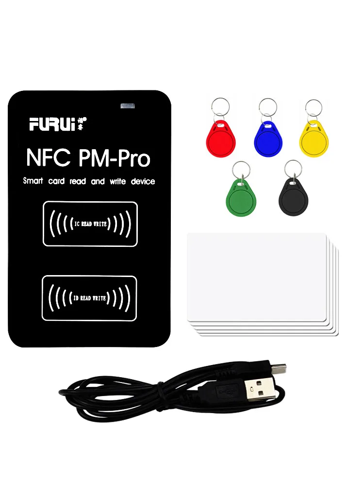 NEW PM-Pro RFID IC/ID Duplicator 13.56MHZ RFID Reader NFC UID Smart chip Full Decoding Function 125Khz T5577 Card Copier Writer