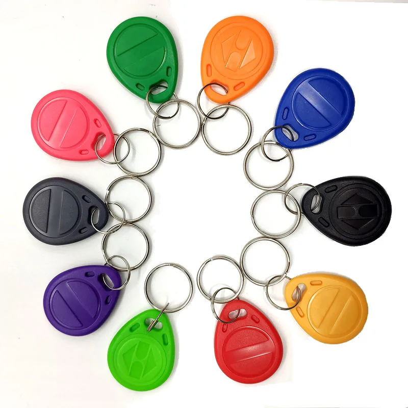 100pcs/Lot EM4305 T5577 125KHz RFID Tag Rewritable Writable Copy RFID Card Rewrite Keyfobs Ring Token Badge Duplicate