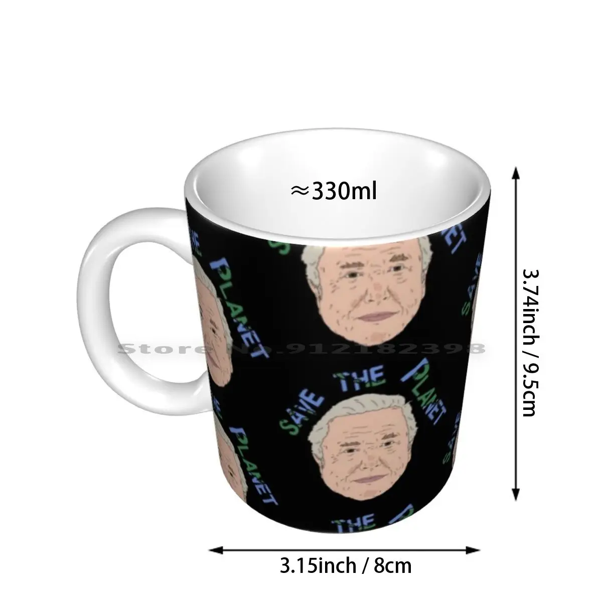 Save The Planet Ceramic Mugs Coffee Cups Milk Tea Mug David Attenborough Blue Planet Documentary Animals History Hunk Man Icon