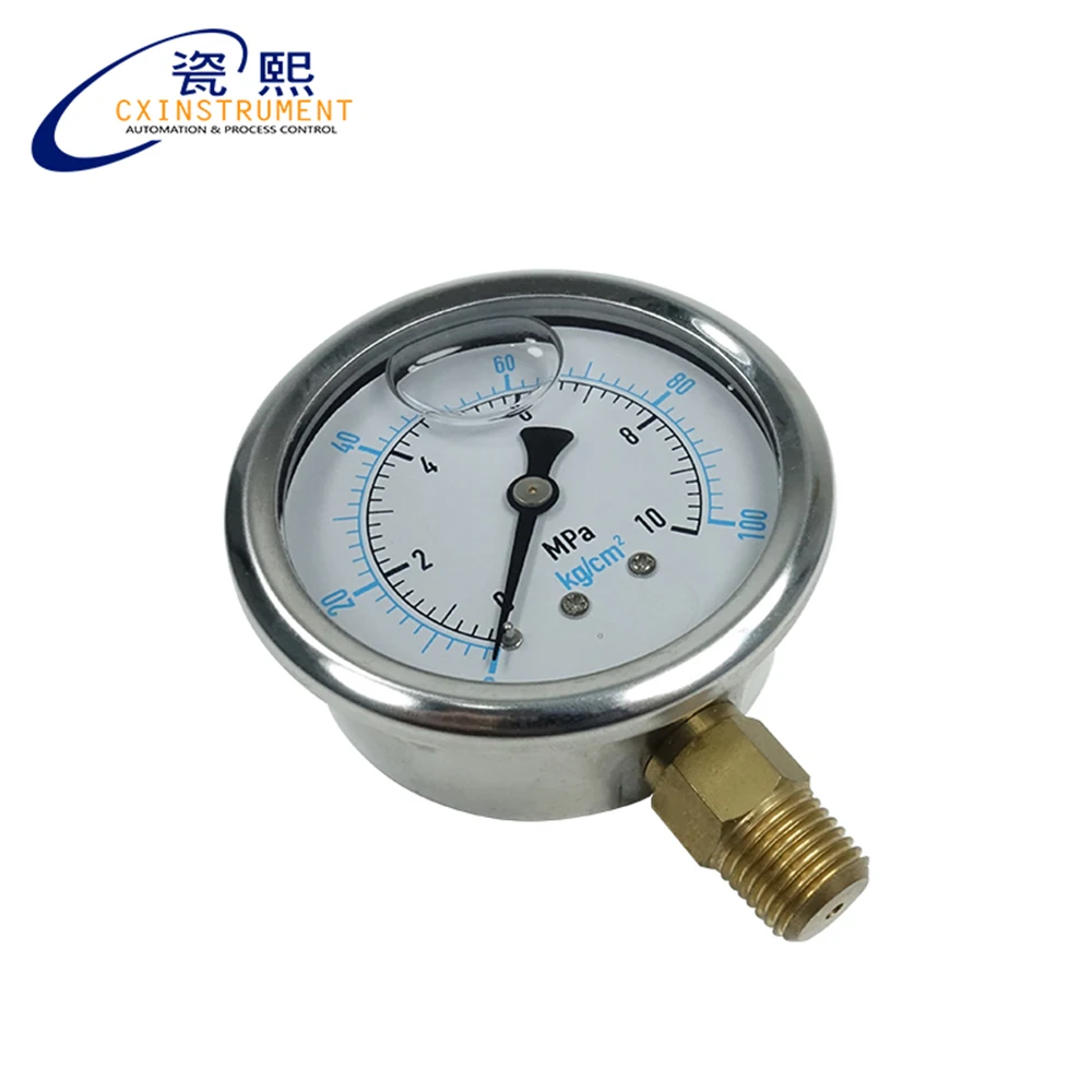 

The Diesel Pressure Gage With 0~40 Mpa Range 60mm Size and Radial Install Anti-vibration Liquid Pressure Gauge