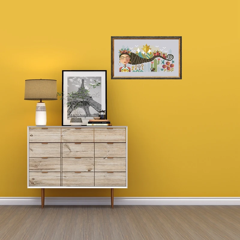 

Набор для вышивки крестом Dream City для девочек, длинные волосы, узор, дизайн, 18 карат, 14 карат, 11 карат, серебряная вышивка на холсте, рукоделие своими руками