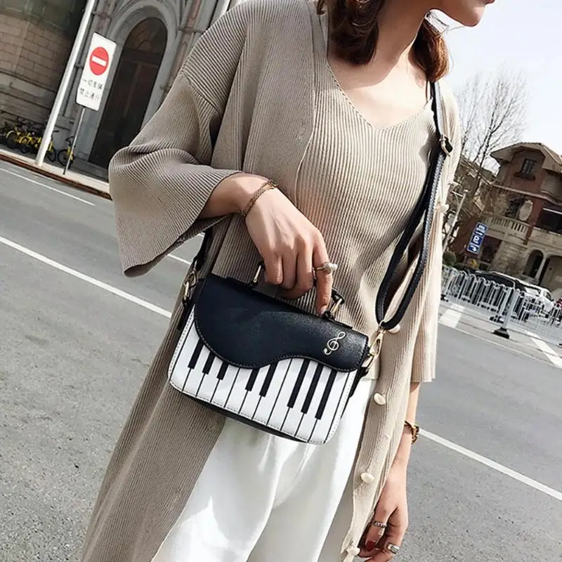 Piano Pattern Women Leather Crossbody Messenger Handbag Women Flap Shoulder Bag Bolsa Feminina Bag