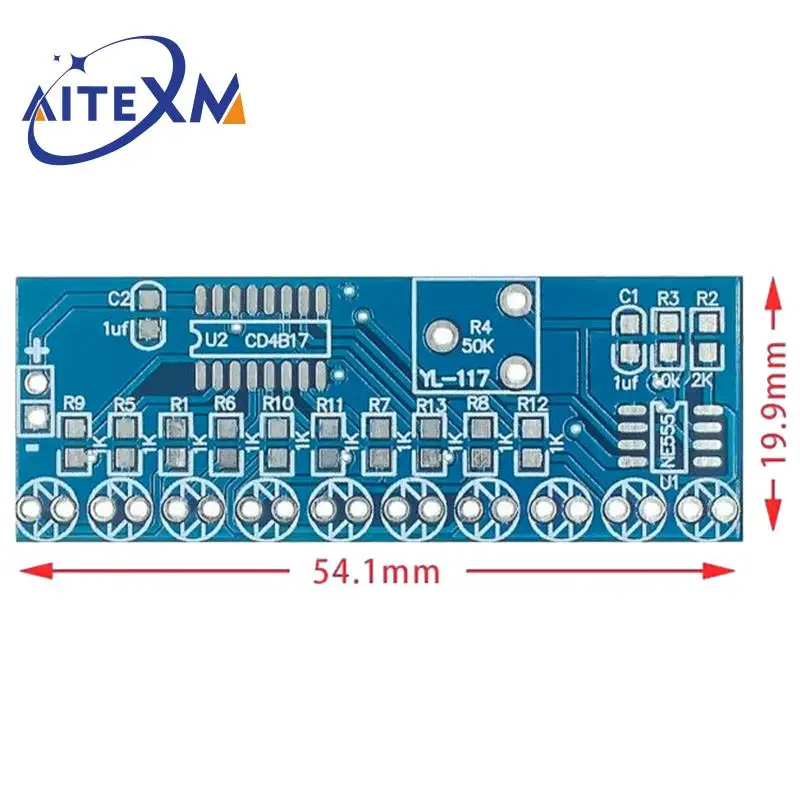 Smart Electronics Kits Ne555+CD4017 Light Water Flowing Light LED Module DIY Kit Learn Electronic Principles Children\'s Lab