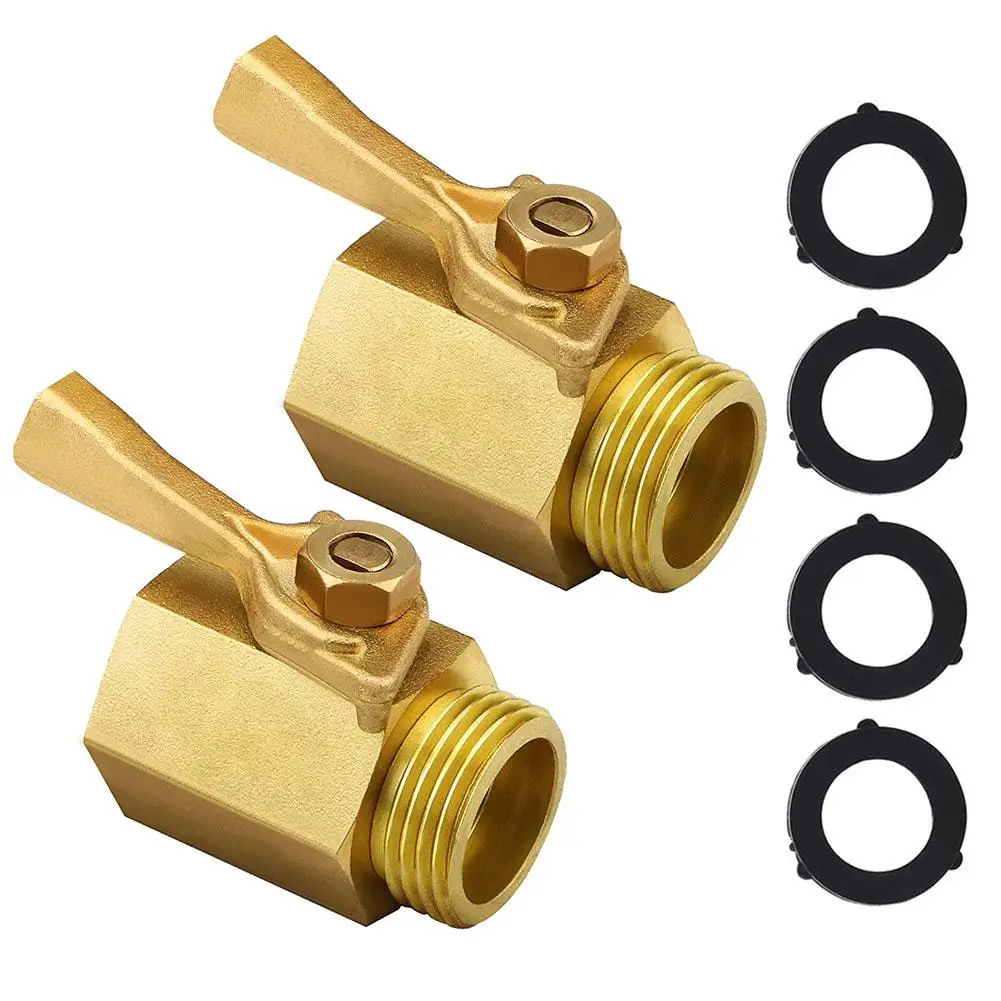 3/4 Inch Brass Shut off Valve Garden Hose Water Pipe Connector Watering Equipment For Water Control