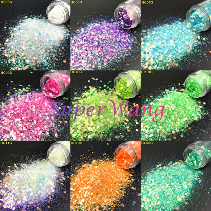 

500g 0.5KG Colorful Pink Purple Sequins Crafts Nail Art Dream Color Bulk Mixed Size Nail Glitter Eyeshadow Shimmer Pigment Body