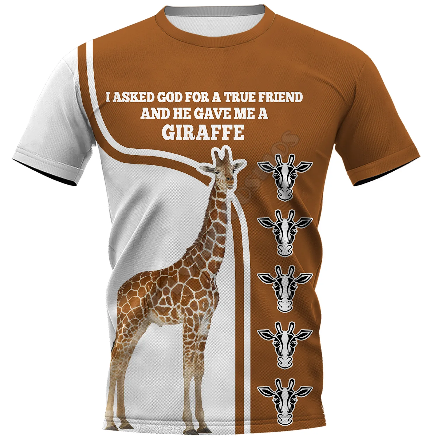 

Giraffe 3D Printed t shirts women for men Summer Casual Tees Short Sleeve T-shirts Short Sleeve Drop Shipping