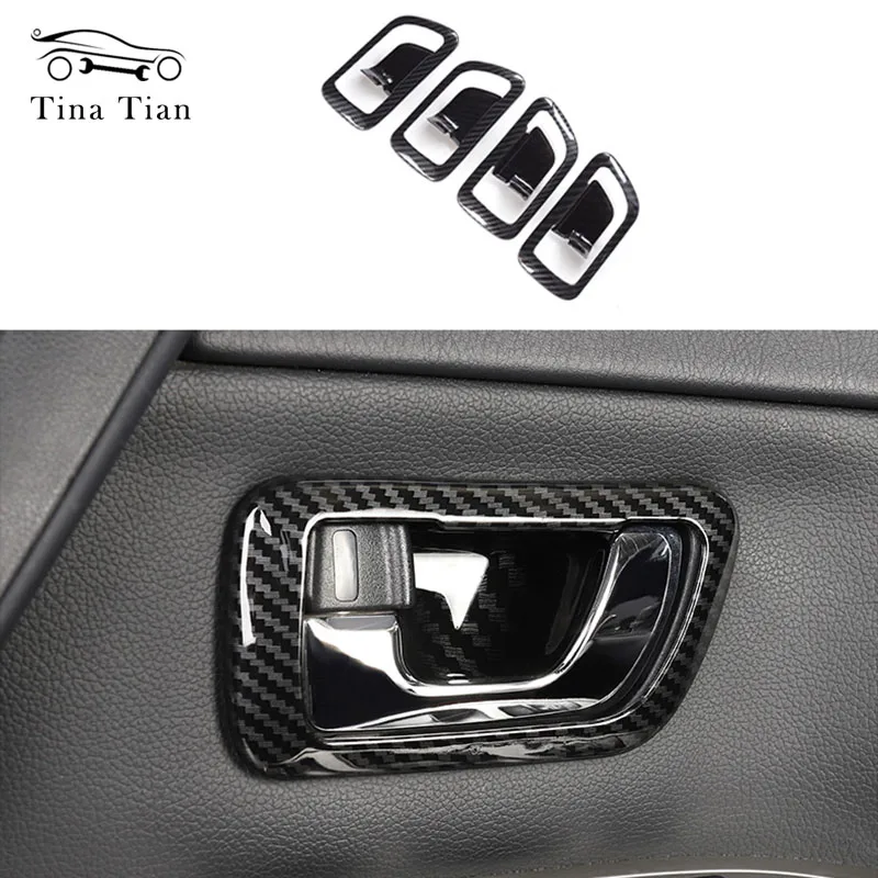 Fit for Mitsubishi PAJERO 2007-2019 Carbon Fiber Color Door Handle Cover Bowl