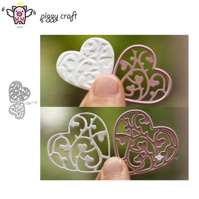 Piggy Craft metal cutting dies cut die mold Flower leaf heart frame Scrapbook paper craft knife mould blade punch stencils dies