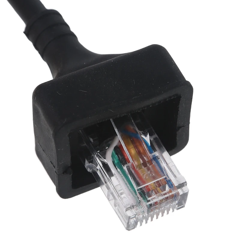 RJ-45 8 Pin to 8 Pin Mic Cable Cord for kenwood KMC-30 KMC-32 KMC-35 KMC-36 MC-59 Heavy Duty Coiled Cord Easy to Install 95AF