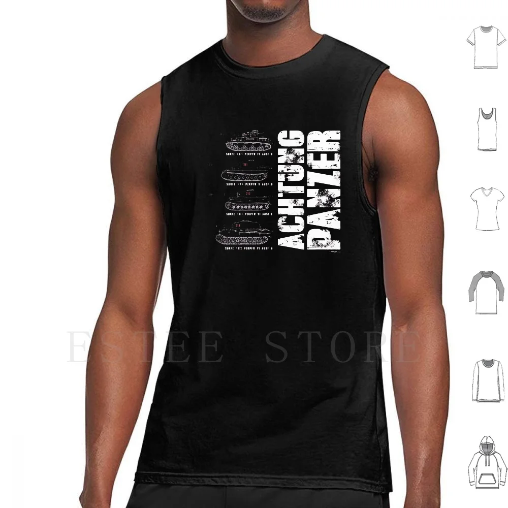 Achtung Panzer Tank Tops Vest Tiger Tank Fibel Wwii Panzer Panther Kingtiger Manual Transmission Iv Achtung Armor