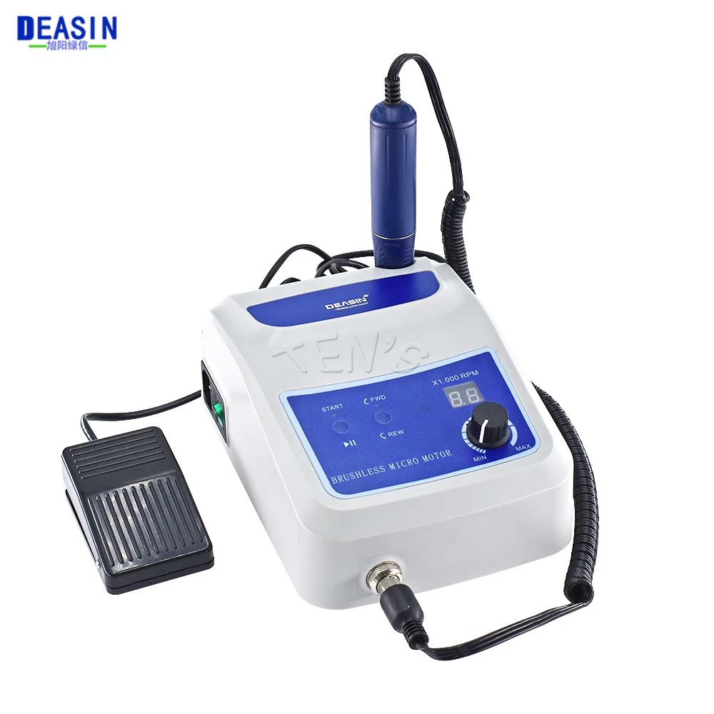 

New Deasin 50,000RPM Dental Laboratory Micromotor Non-Carbon Brushless Polishing Unit With Lab Handpiece Dentistry Tools