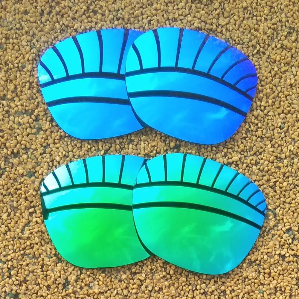 

Ice Blue Mirrored & Green Mirrored Polarized Replacement Lenses for Garage Rock Frame 100% UVA & UVB