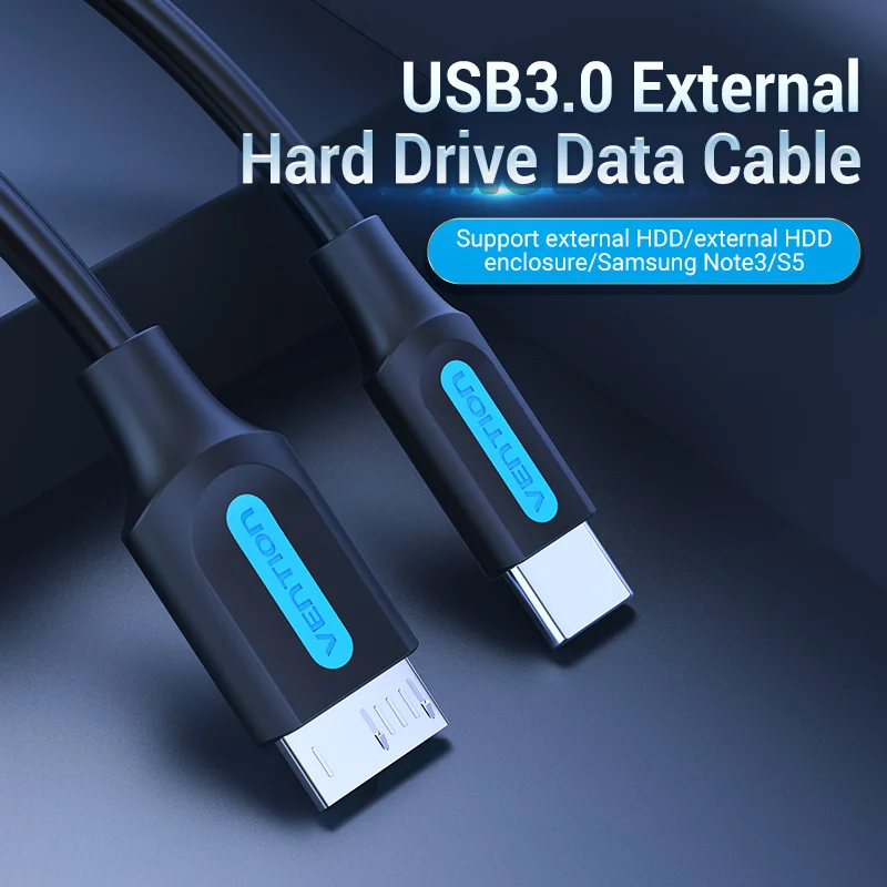 Vention USB 3.0 Type C to Micro B  Cable Connector For SSD HDD  External Hard Drive Disk Smartphone MacBook PC Micro B Cable