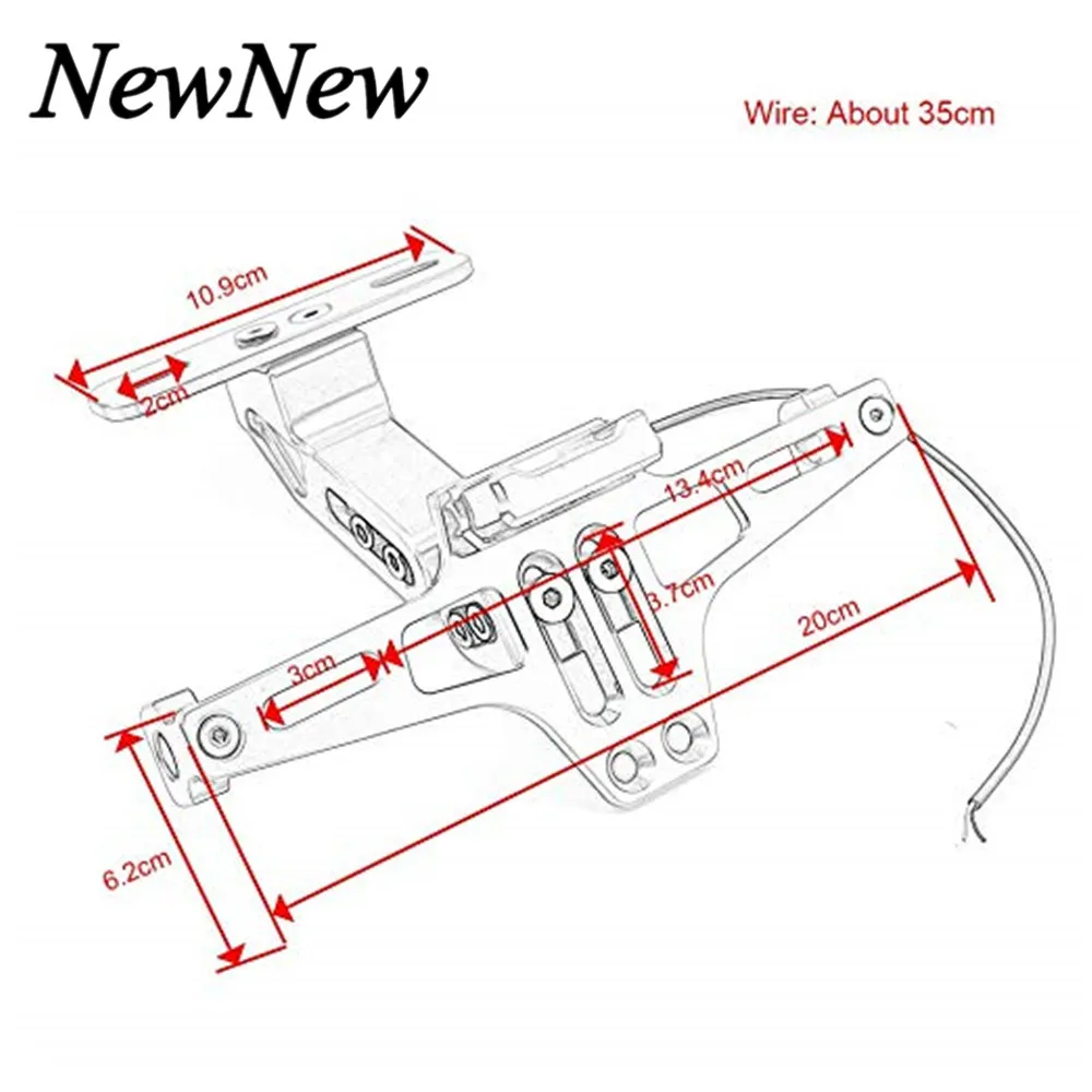 Motorcycle Universal Adjustable Fender Eliminator Tail Tidy Rear License Plate Holder For HONDA CBR 125R For RC125 200 250 390