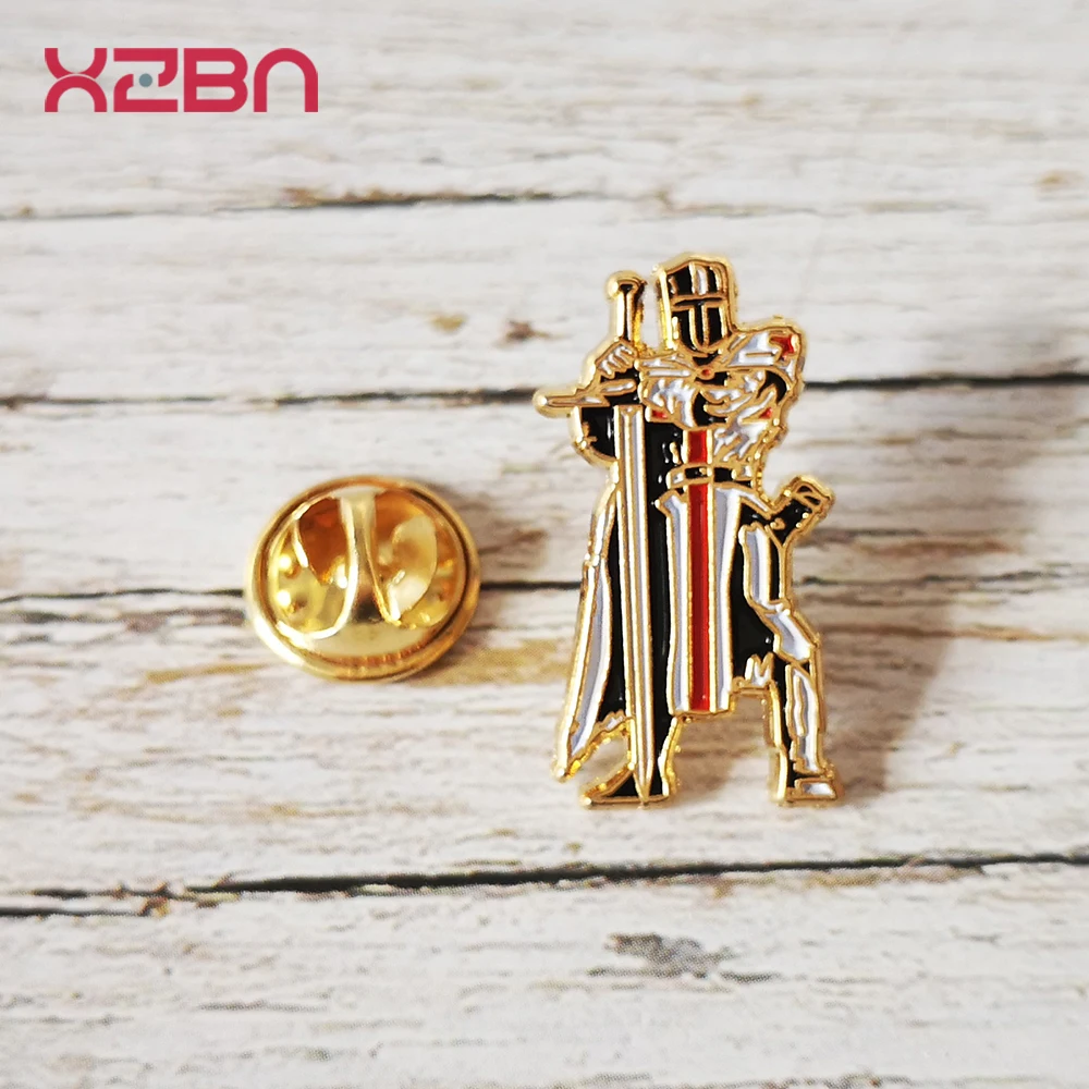 Masonic Lapel Pins Badge Mason Freemason Freemaonary  Knight Knightship Banquet Brooches Gold Plated  Exquisite Souvenirs Gifts