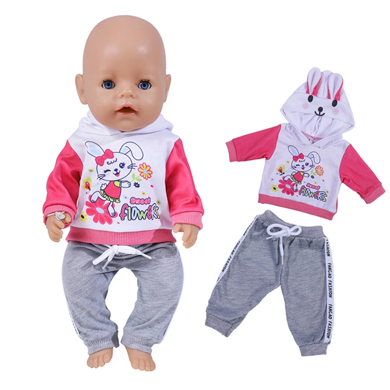 18 Inch Pop Baby Kleding Leuke Kikker Eenhoorn Zes Delige Set Pak Fit 43Cm Amerikaanse Meisje Reborn Pasgeboren poppen Diy Gift 'S Speelgoed