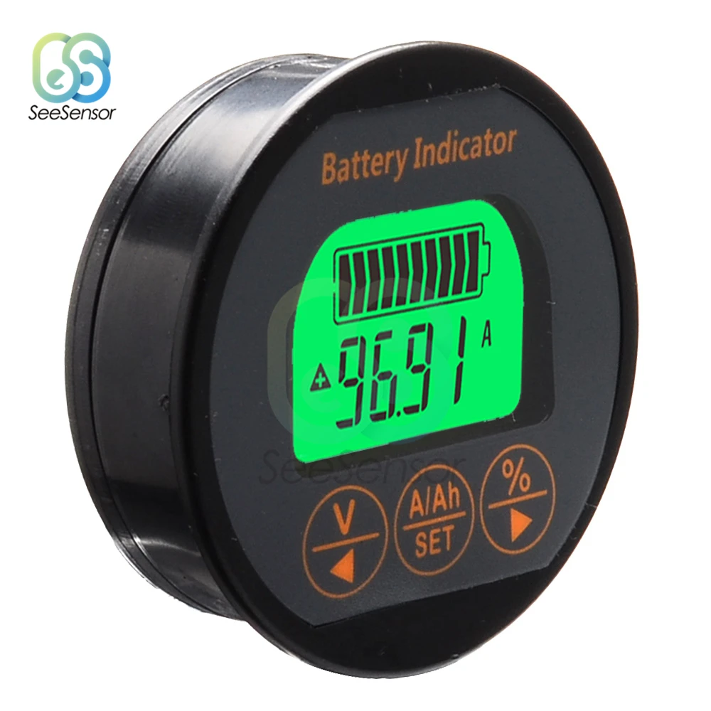 DC 8-80V 50A 100A 350A Battery Tester Voltage Current Meter Battery Capacity Monitor Indicator Ammeter Voltmeter