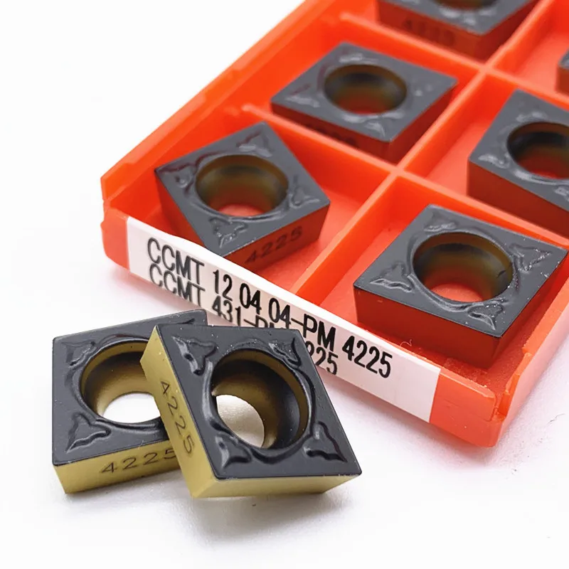 Carboneto de Inserção Cortador Cnc Torno Metal Ferramenta Torneamento Interno Atacado Ccmt 120404 120408 Pm4225 Ccmt120404 Ccmt120408 pm 4225