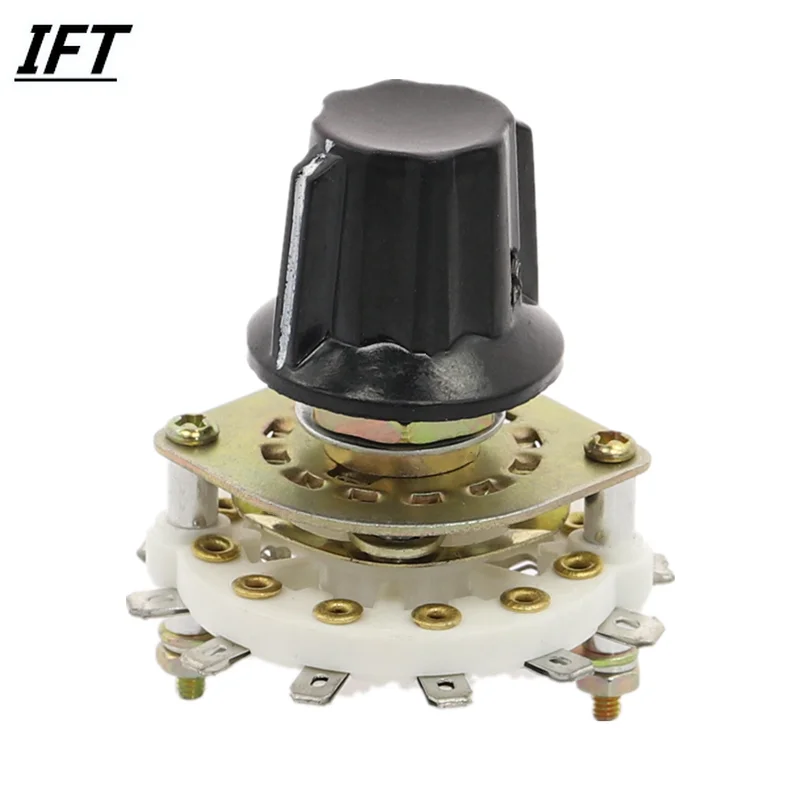 1P11T Band Channel Ceramic Rotary Switch Selector w Handle