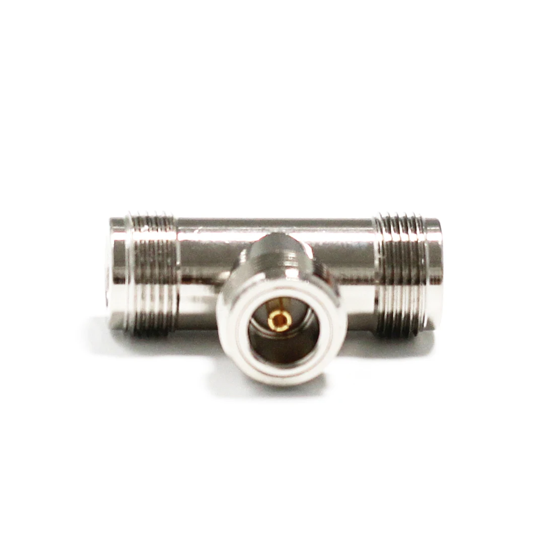 1pc N  Female Jack  to 2*N  Female Jack  RF Coax Adapter Convertor  Straight  T Type  Splitter  Nickelplated  NEW Wholesale