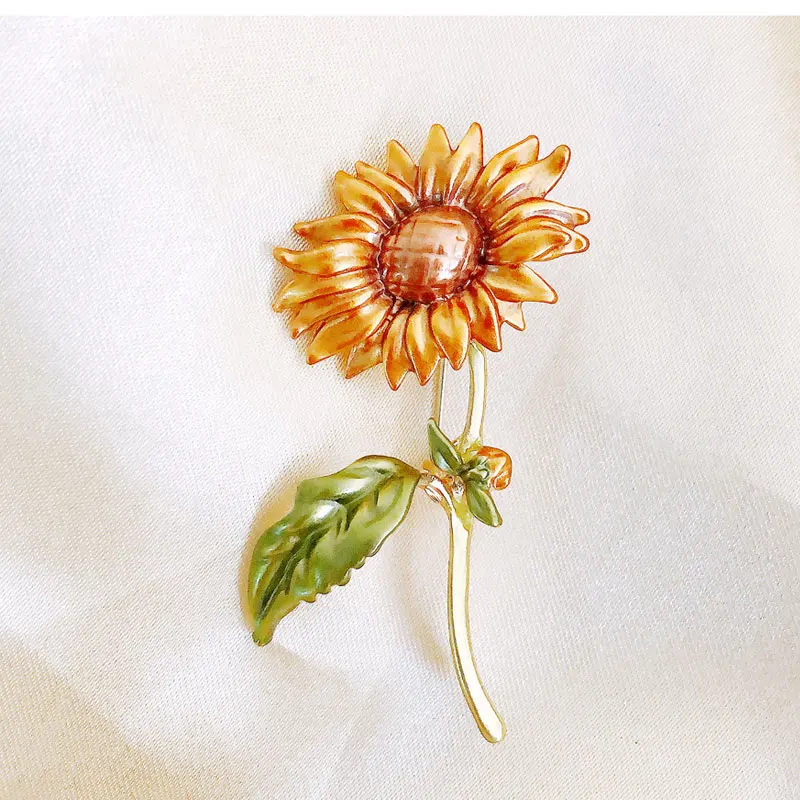 2 Spille Floreali A Girasole Con Strass Per Donna - Accessori Oro Per Abiti, Sciarpe E Borse