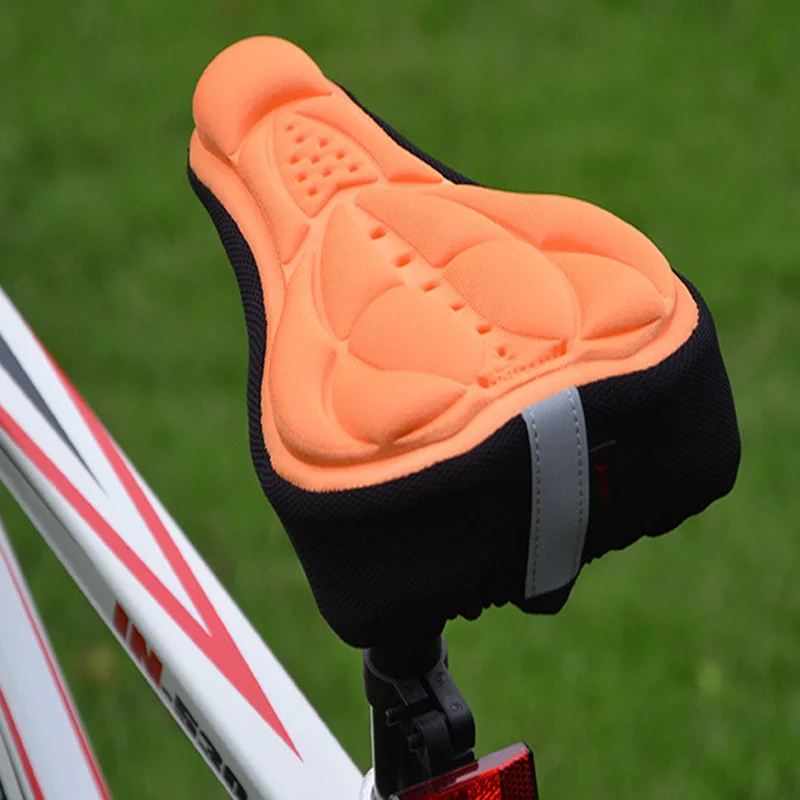 4 kolory siodło rowerowe 3D miękka jazda na rowerze pokrycie siedzenia MTB Mountain Bike Thickene gąbka uszczelniająca odkryty oddychająca poduszka