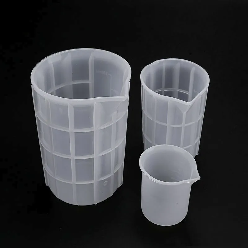 

100ml /350ml /750ml With Scale Wash-free Measuring Cup For Resin DIY Crystal Making Mold Silicone Measuring Cup