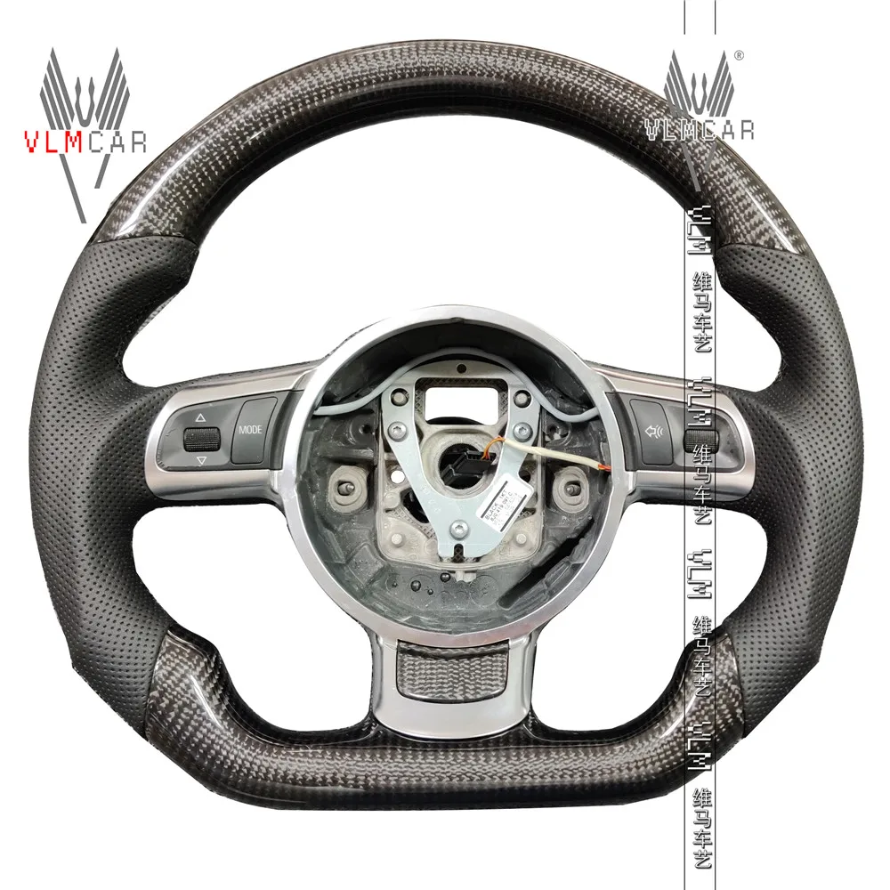 

VLMCAR Private Custom Carbon Fiber Steering Wheel For Audi R8 TT S3 Car Accessories Led Display Flat Bottom D - Cut Auto Parts