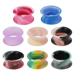 ZS Soft Silicone Ear Tunnels 5-22mm Double Flared Silica Gel Ear Plug 2pcs Lot Pack Ear Gauges Earing Piercing Expander For