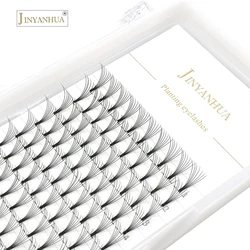 JINYANHUA 8D Fans Wimpern Verlängerung 0,07 Short Stem Vorgefertigten Volume Lash Extensions 8-15mm C D Wellung Kleine basis Russische Lash Fans