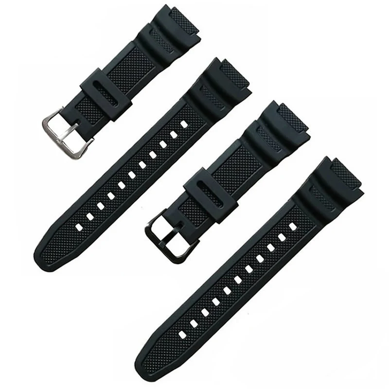 Rubber Strap Suitable For-Casio AE1200WH/SGW-300H/400/W-218H/MRW-200 Silicone Watchband Pin Buckle Strap Watch Wrist Bracelet