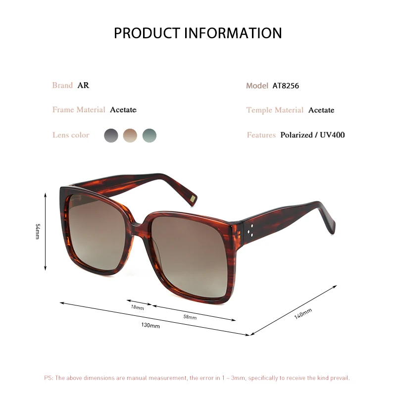 Acetate Big Lens luxury Brand Sunglasses High Strength Temple Women Sun Glasses Mens Sunglasses Vintage Brand Designer Fashion